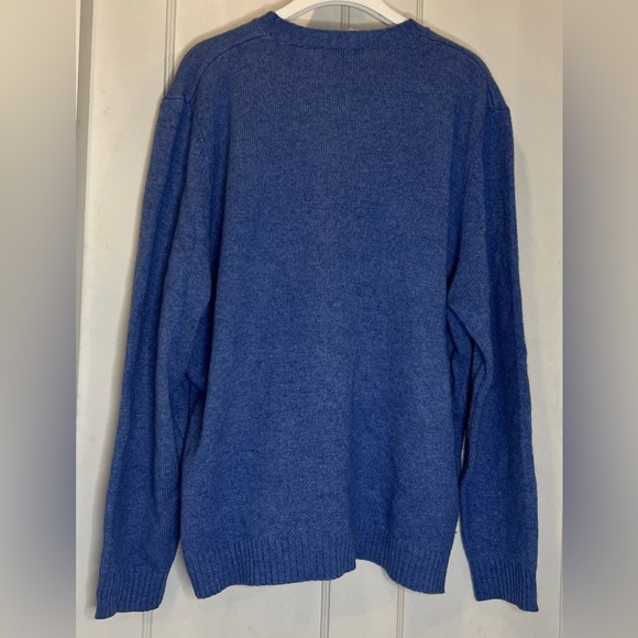 Eddie Bauer Sweater Mens XL Blue Lambswool Crew Neck Lightweight SmartFabric - Picture 2 of 5